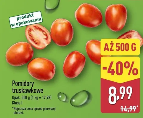 Pomidory truskawkowe promocja w Aldi