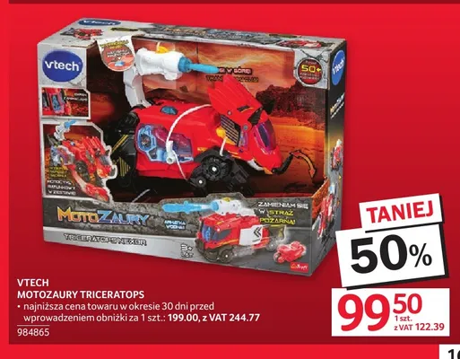 Zabawka VTech Motozaury Triceratops promocja w Selgros