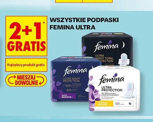 Podpaski Femina Ultra Protection Normal promocja w Biedronka