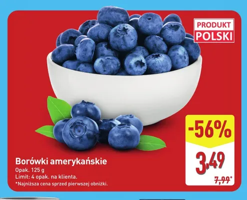 Borówki amerykańskie promocja w Aldi