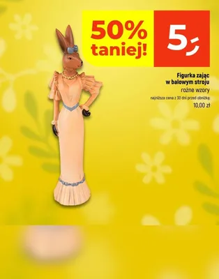 Figurka zając w balowym stroju różne wzory promocja w Dealz