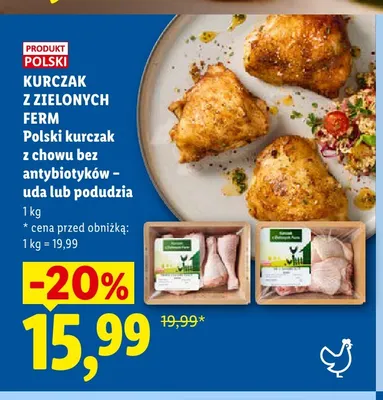 Uda z kurczaka z chowu bez antybiotyków Kurczak z Zielonych Ferm promocja w Lidl