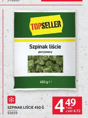 Szpinak liście Topseller promocja w Selgros