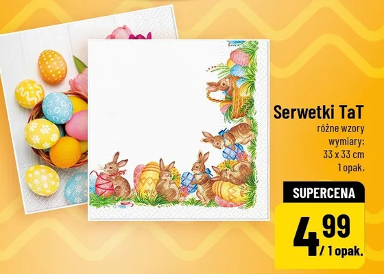 Serwetki TaT różne wzory promocja w POLOmarket