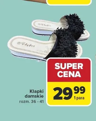 Klapki damskie rozm. 36 - 41 promocja w Carrefour