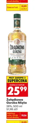 Wódka gorzka mięta promocja w Biedronka