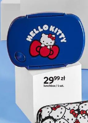 Lunchbox Hello Kitty niebieski z grafiką promocja w Empik