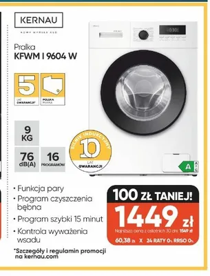 Pralka KERNAU KFWM I 9604W promocja w Max Elektro