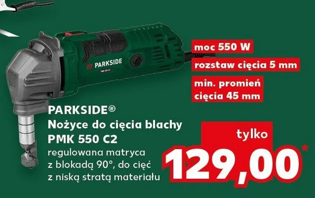 Nożyce do cięcia blachy PMK 550 C2 promocja w Kaufland