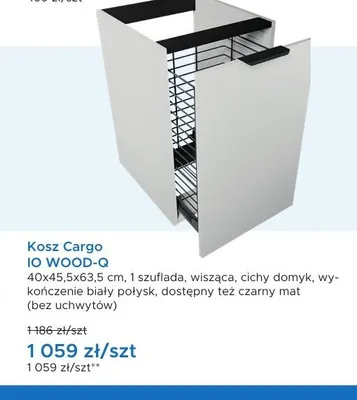 Kosz Cargo IO WOOD-Q promocja w Blu Salony Łazienek