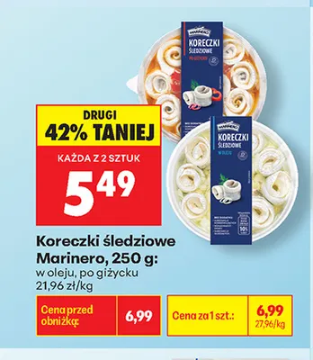 Koreczki śledziowe w oleju Marinero promocja w Biedronka