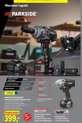 Akumulatorowy klucz udarowy 20V promocja w Lidl