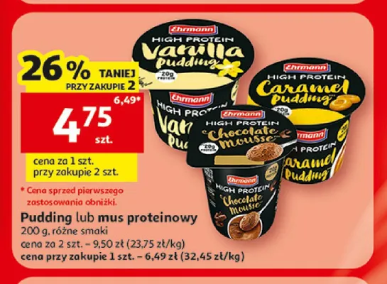 Pudding proteinowy Ehrmann High Protein promocja w Auchan