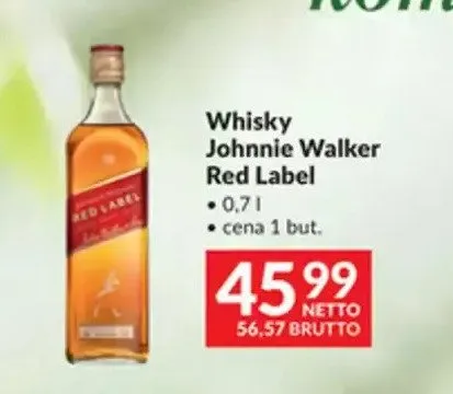Whisky Johnnie Walker Red Label promocja w Makro