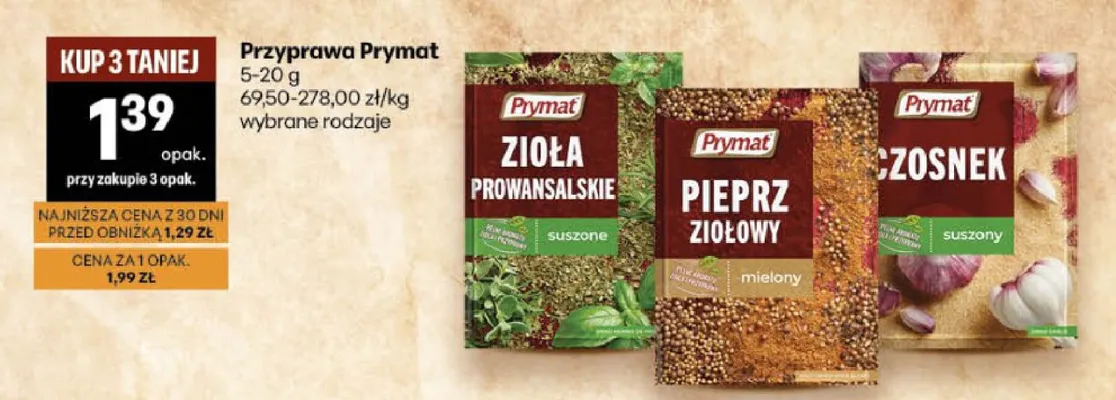 Przyprawa zioła prowansalskie Prymat promocja w Delikatesy Centrum