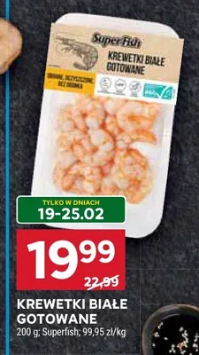 Krewetki białe gotowane promocja w Stokrotka