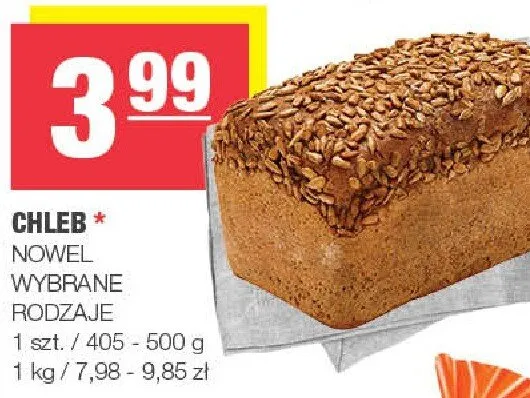 Chleb Nowel wybrane rodzaje promocja w SPAR