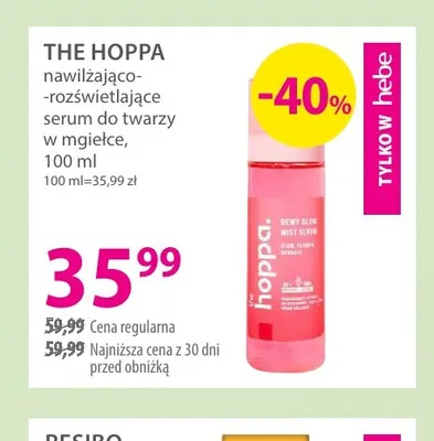 Nawilżająco-rozświetlające serum do twarzy w mgiełce The Hoppa promocja w Hebe