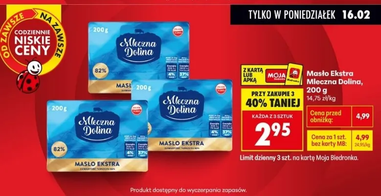 Masło Ekstra promocja w Biedronka