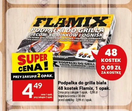 Podpałka do grilla biała Flamix promocja w Twój Market