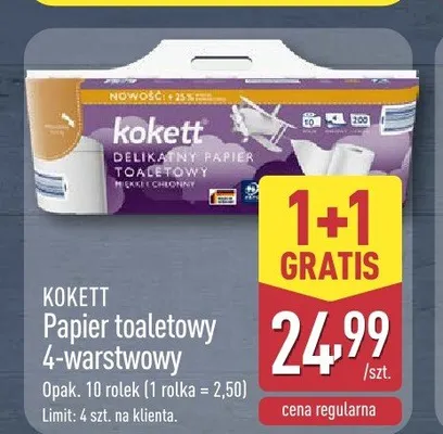Papier toaletowy 4-warstwowy KOKETT promocja w Aldi
