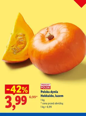 Dynia Hokkaido polska luzem promocja w Lidl