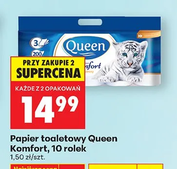 Papier toaletowy Komfort 10 rolek promocja w Biedronka