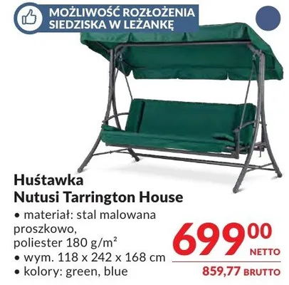 Huśtawka Nutusi Tarrington House promocja w Makro