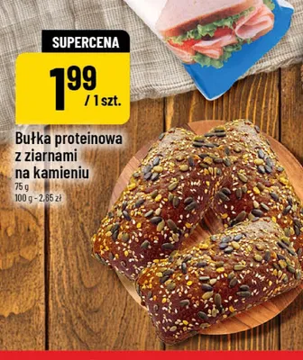 Bułka proteinowa z ziarnami na kamieniu promocja w POLOmarket