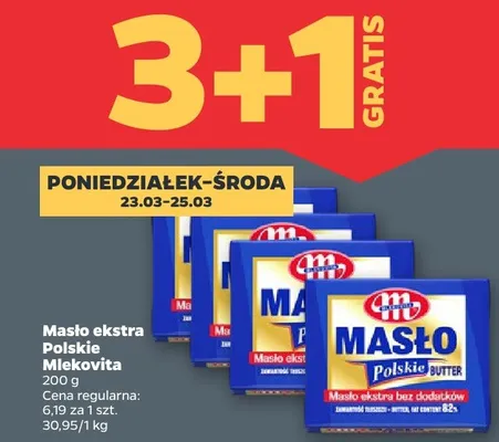 Masło ekstra Polskie Mlekóvita promocja w Netto