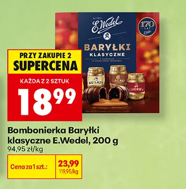 Bombonierka Baryłki klasyczne E.Wedel promocja w Biedronka