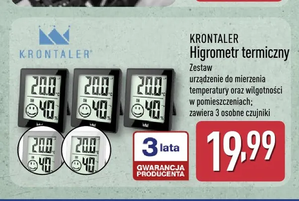 Higrometr termiczny Krontaler promocja w Aldi