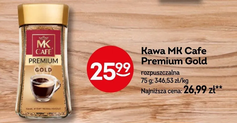 Kawa MK Cafe Premium Gold rozpuszczalna promocja w Żabka