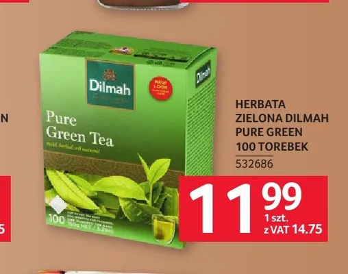 Herbata zielona Dilmah Pure Green promocja w Selgros
