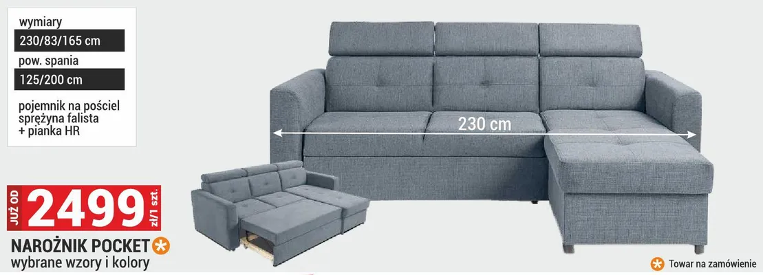 Narożnik POCKET promocja w Merkury Market