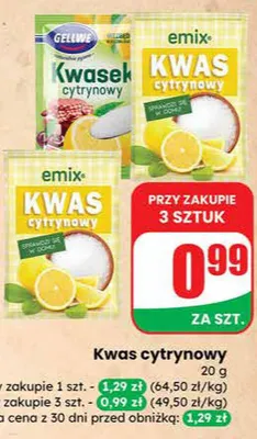 Kwas cytrynowy promocja w Dino
