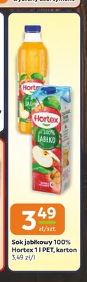Sok jabłkowy Hortex 100% promocja w Społem Częstochowa