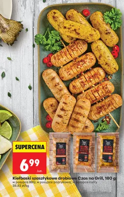 Kiełbaski szaszłykowe drobiowe Czas na Grill w posypce BBQ promocja w Biedronka