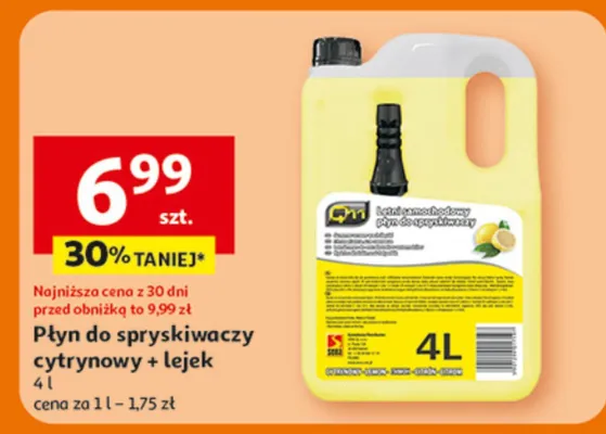 Płyn do spryskiwaczy cytrynowy + lejek promocja w Auchan