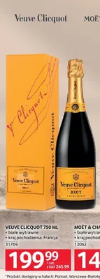 Wino Veuve Clicquot białe wytrawne Francja promocja w Selgros