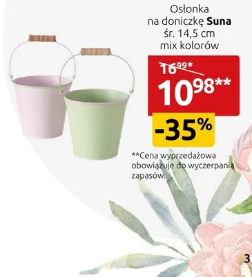 Osłonka na doniczkę Suna mix kolorów promocja w Black Red White