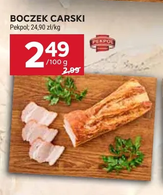Boczek carski Pekpol promocja w Stokrotka