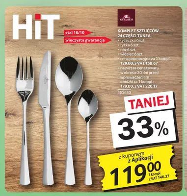 Komplet sztućców 24 części Tunea Gerlach promocja w Selgros