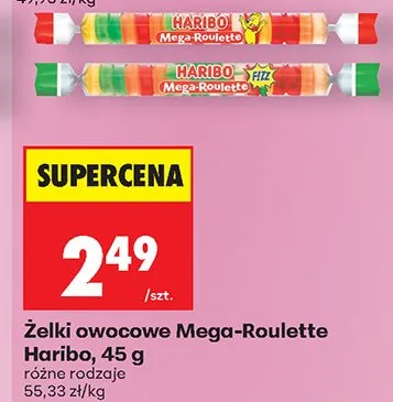 Żelki owocowe Mega-Roulette, różne rodzaje promocja w Biedronka
