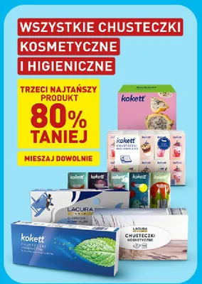 Chusteczki kosmetyczne i higieniczne promocja w Aldi