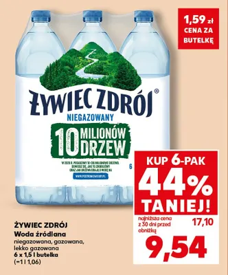 Woda źródlana niegazowana Żywiec Zdrój 6-pak promocja w Kaufland