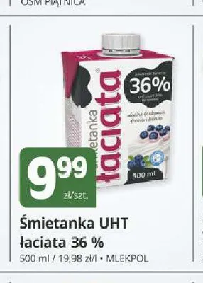 Śmietanka UHT Łaciata 36% Mlekpol promocja w Marketvita
