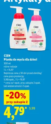 Pianka do mycia dla dzieci Cien promocja w Lidl