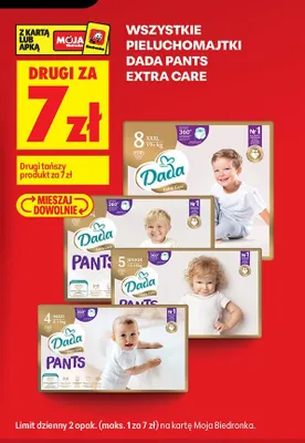 Pieluchomajtki Dada Pants Extra Care 8 XXXL promocja w Biedronka
