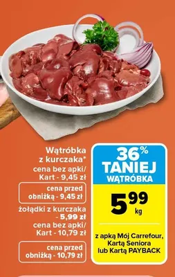 Żołądki z kurczaka promocja w Carrefour